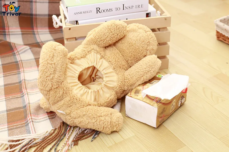 Kawaii Teddy Bear Плюшевая собачка игрушки тканевая коробка чехол Салфетка Бумага
