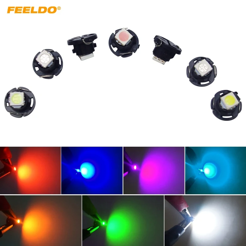 FEELDO 4 шт. авто автомобиль T4.7 5050 1-SMD чип светодиодная панель приборной панели