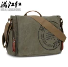 Сумка-мессенджер MANJIANGHONG Мужская, винтажная холщовая, через плечо, с принтом