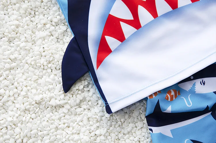 Купальник детский из двух предметов с шапочкой и коротким рукавом|Комбинезоны| |