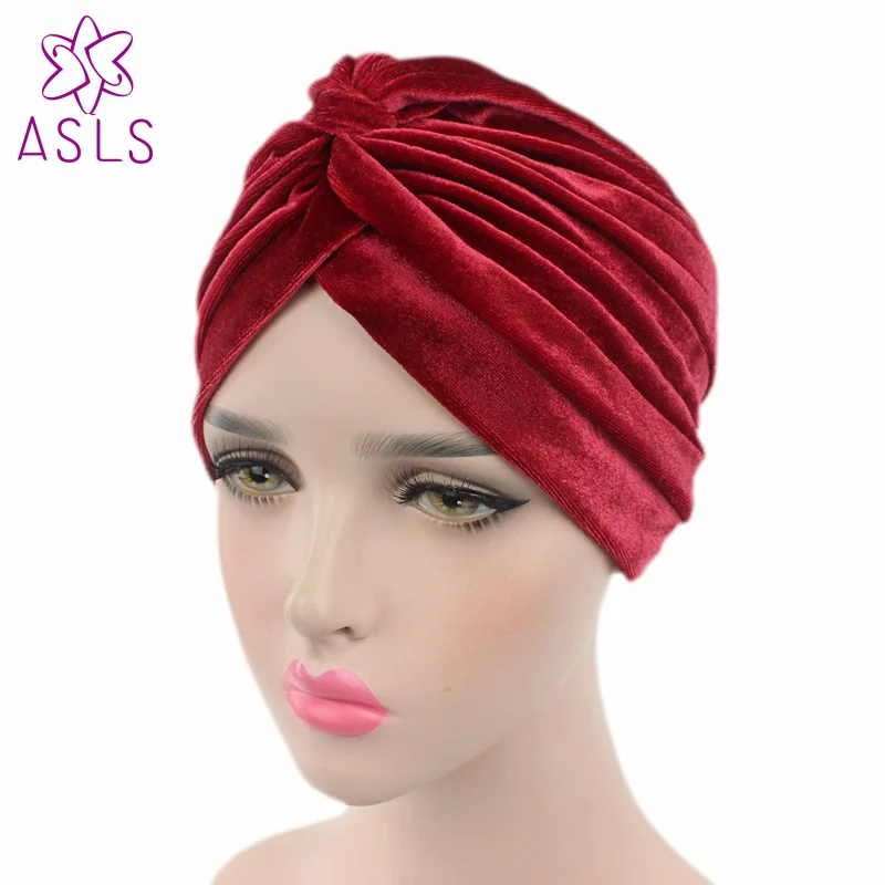 Новый модный роскошный мягкий бархатный тюрбан велюровый чехол для волос шапка