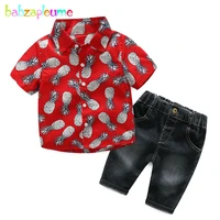 2piece3 7yearssummer baby boys suits kids clothes cartoon cute t shirtpants toddler costume childrens clothing sets bc1021