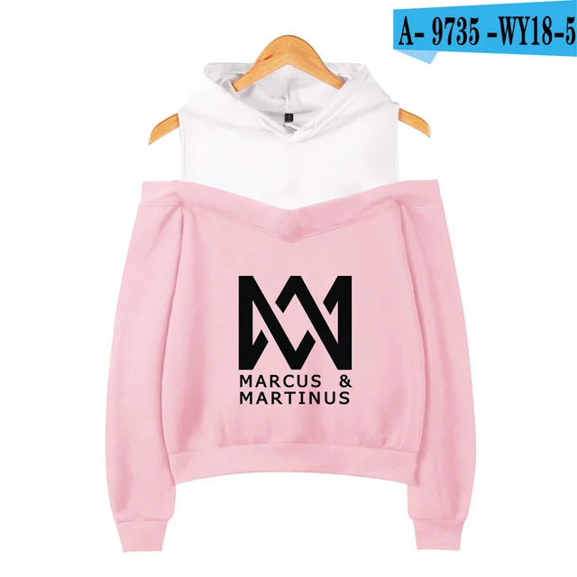 pink Marcus Martinus толстовки с открытыми плечами, свитшоты с солнечной системой, модные женские эксклюзивные Kpop сексуальные толстовки с капюшоном, толстовка в стиле хип-хоп, куртка - Цвет: pink