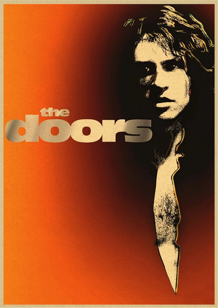 Винтаж Ретро Рок-Группа Музыка двери Jim Morrison матовая крафт-бумага плакат стены стикеры домашний декор - Color: Burgundy