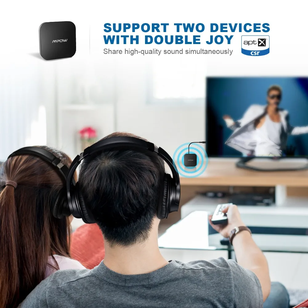 Bluetooth 5 0 передатчик Mpow BH281 Aptx беспроводной аудиоадаптер с низкой задержкой для