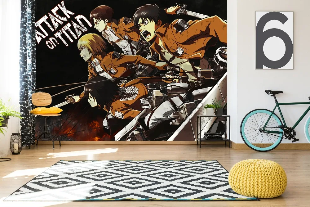 

[Self-Adhesive] 3D Attack On Titan 772 Japan Anime Wall Paper mural Wall Print Decal Wall Murals