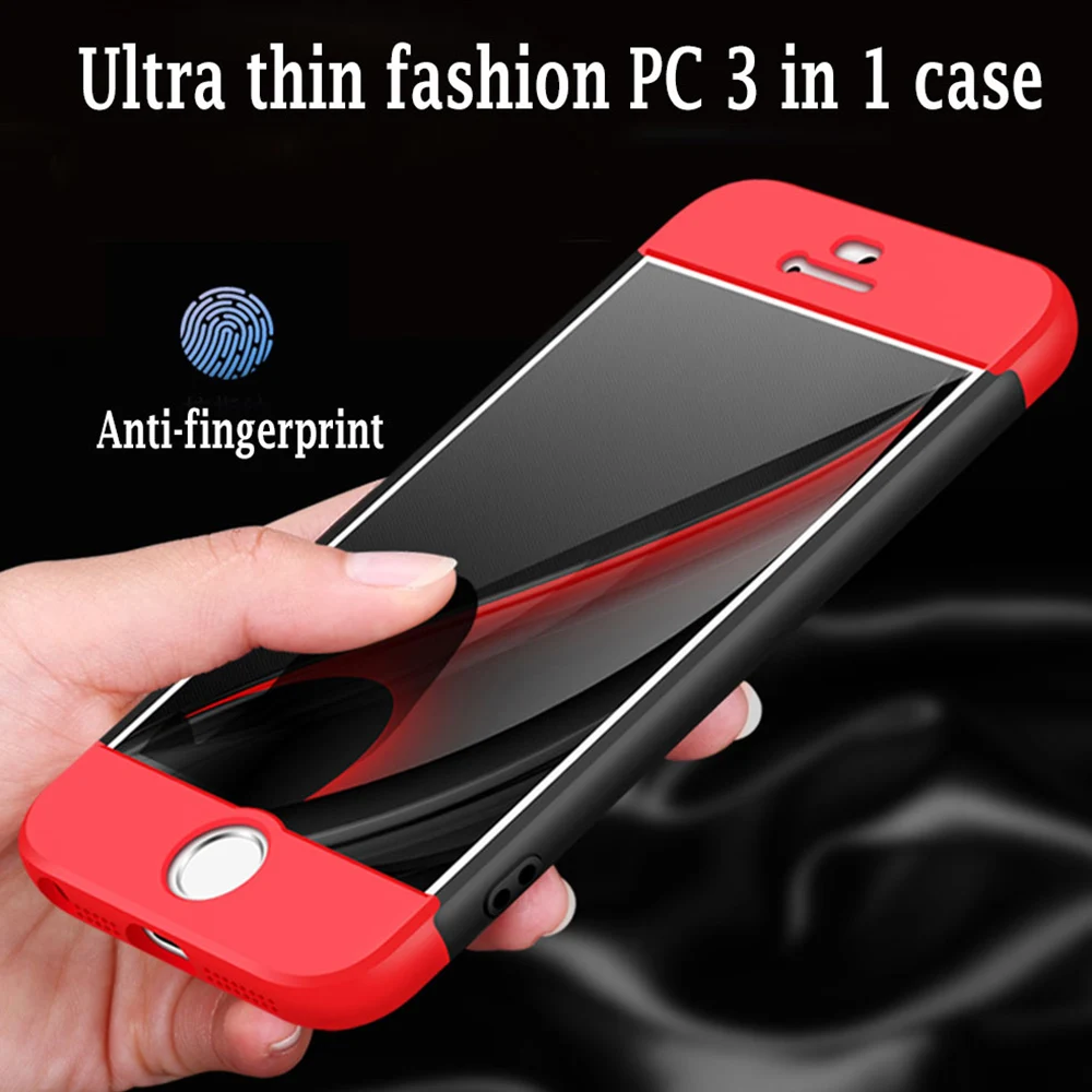 UTOPER Original 360 Full Protector Case For iPhone SE Fashion Ultra Thin Hard Hybrid Plastic Cover 5 5s 5G Shell | Мобильные
