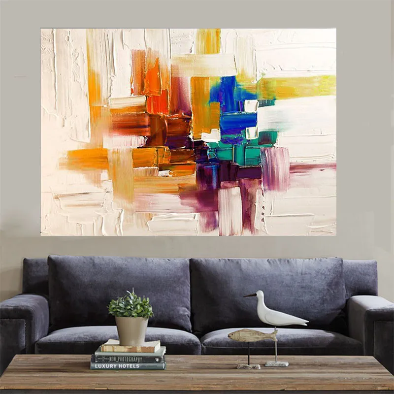 Ручная роспись на холсте модерн абстрактные Цвета Палитра художественная