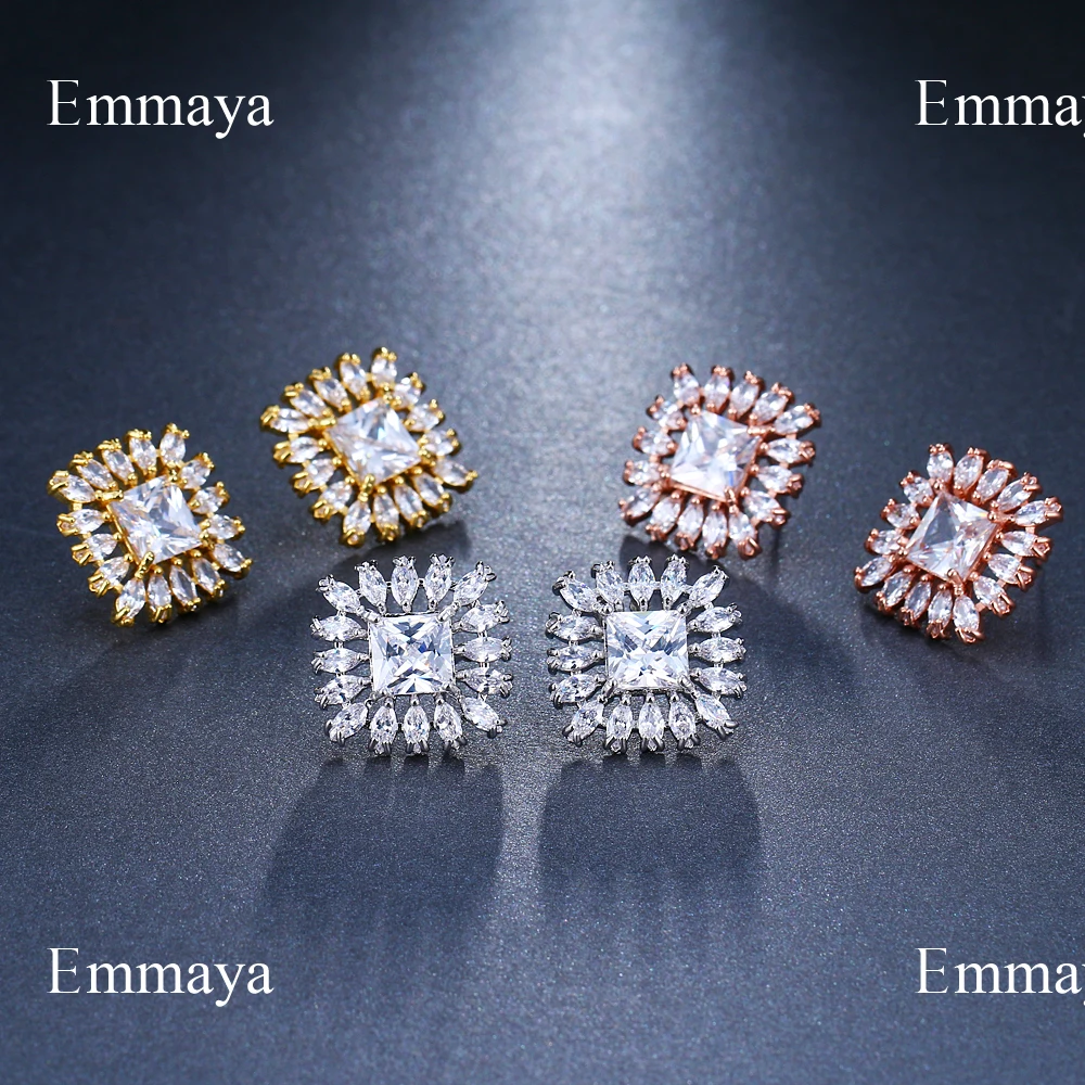 Emmaya известный бренд Циркон Серьги для женщин и девушек Роскошные серьги с