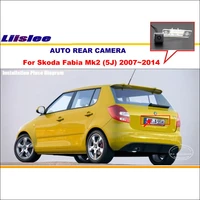 auto reverse rearview camera for skoda fabia mk2 5j 20072014 car back up parking hd ccd night vision license plate light cam