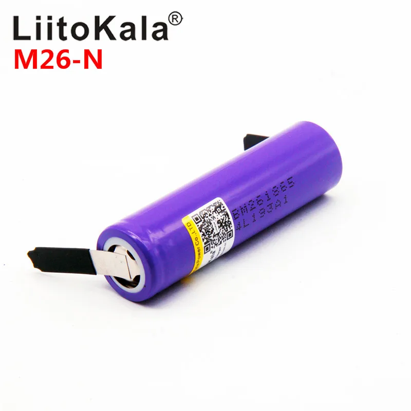 100% Оригинальный LiitoKala M26 10A 2500 литий ионный перезаряжаемый аккумулятор 18650 2600 мАч