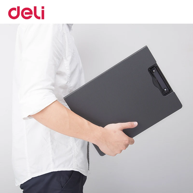 

Deli high quality elegant simple color A4 paper document clipboard for school office organizer supply plastic binder file folder