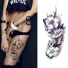 2017 водостойкие временные татуировки наклейки сексуальные романтические темные розы цветы хна имитация боди-арта флэш-тату рукав