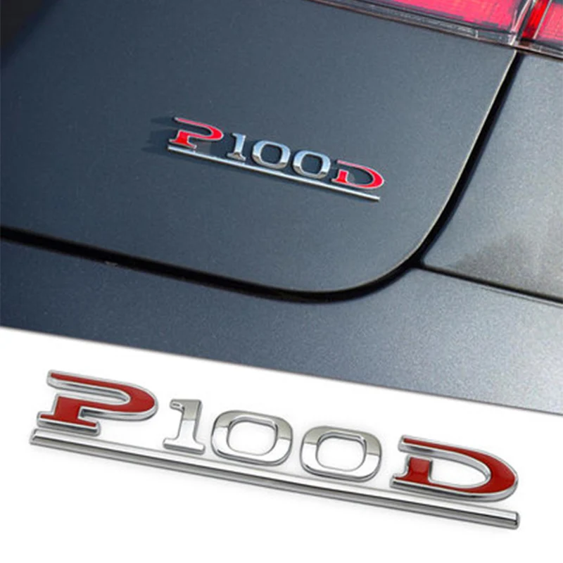 Логотип Tesla P100D Модифицированная Металлическая Автомобильная наклейка tesla буквы