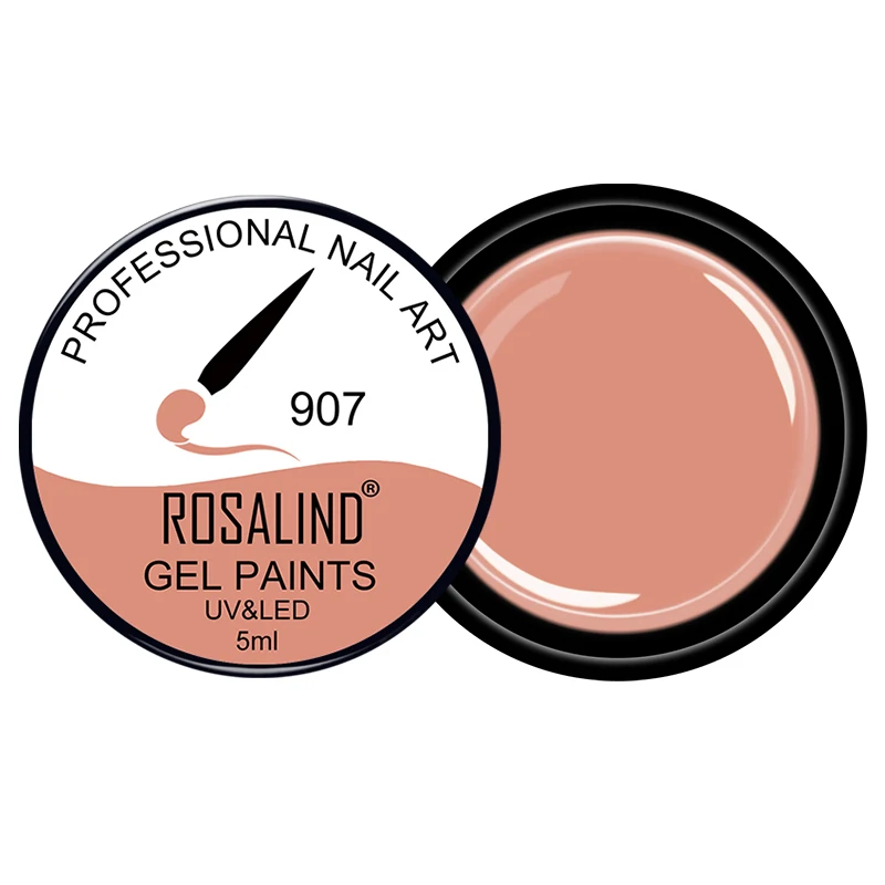 907 ROSALIND краска для ногтей Цвет 142 чистый 831-860 цветов УФ маникюр DIY Французский Гель-лак для нейл-арта дизайн гель лак - Цвет: 907
