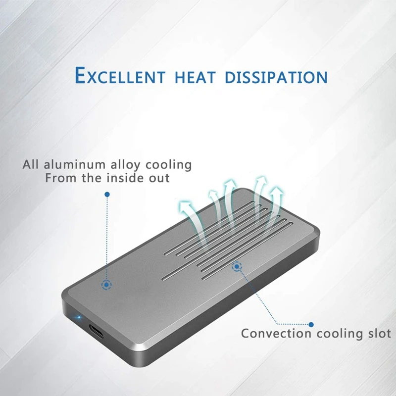 M.2 Nvme к корпусу Type C M ключ Ssd Usb с двумя кабелями 10 Гбит/с 3 1 Gen 2 Высокоскоростная