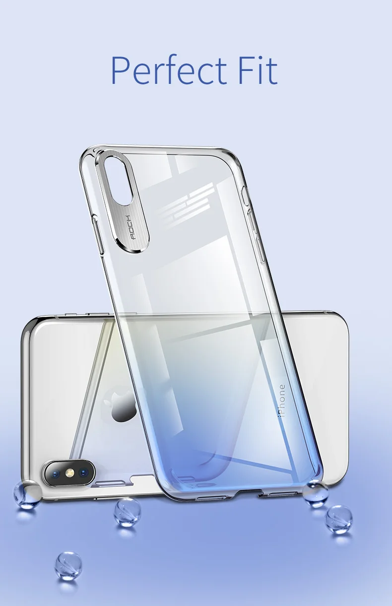 For iPhone XS Max Case Cover Luxury PC Gradient Clear Funda XR / Slim Protective Shield Shockproof Capa |