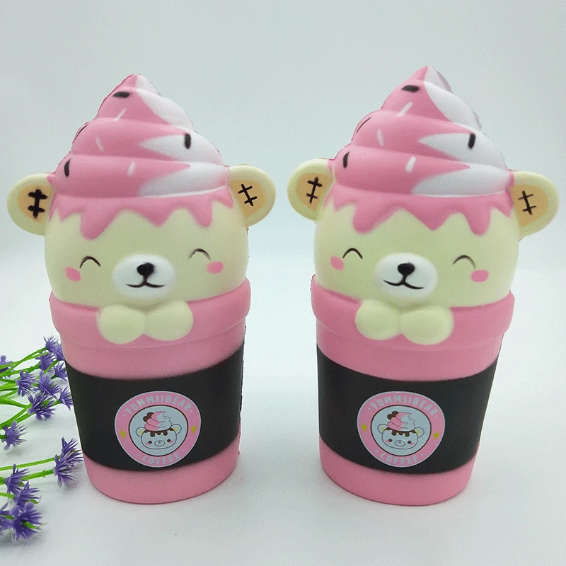 Kawaii мягкая игрушка мороженое Медвежонок медленно поднимающийся прекрасный