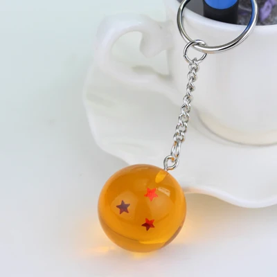 K263-3 Аниме Dragon Ball звезда Сферический брелок Dragon Ball 3D 1-7 звезд подвеска Goku брелоки с игрушками для мужчин и женщин сумка аксессуары - Цвет: K263-3