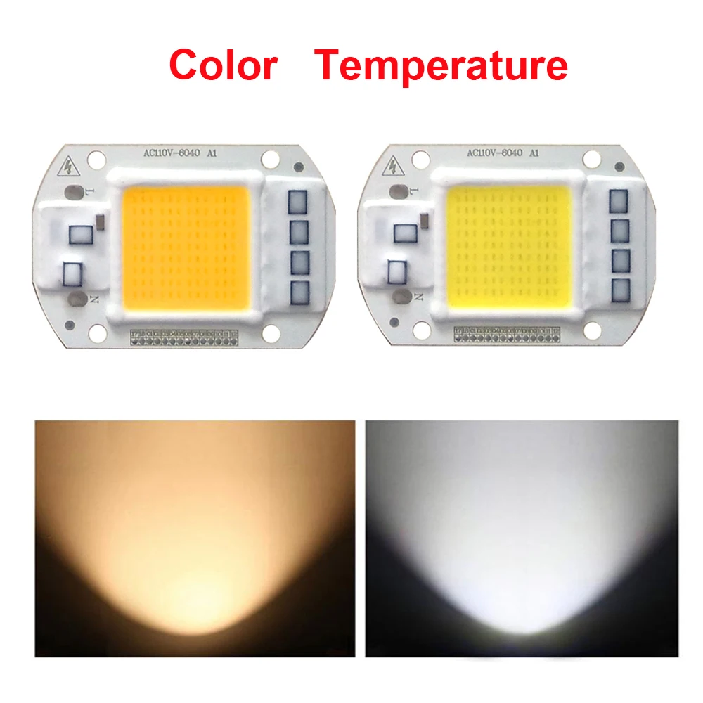 5 шт./лот LED COB чип лампа 20 Вт 30 50 AC110V IP65 Smart IC подходит для DIY Прожектор уличный свет