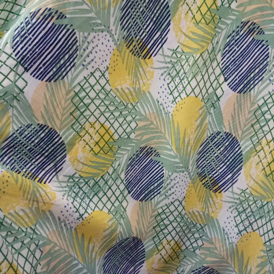 Ткань для платья пляжная юбка шифон с принтом ананасов ткань сделай сам вечернее