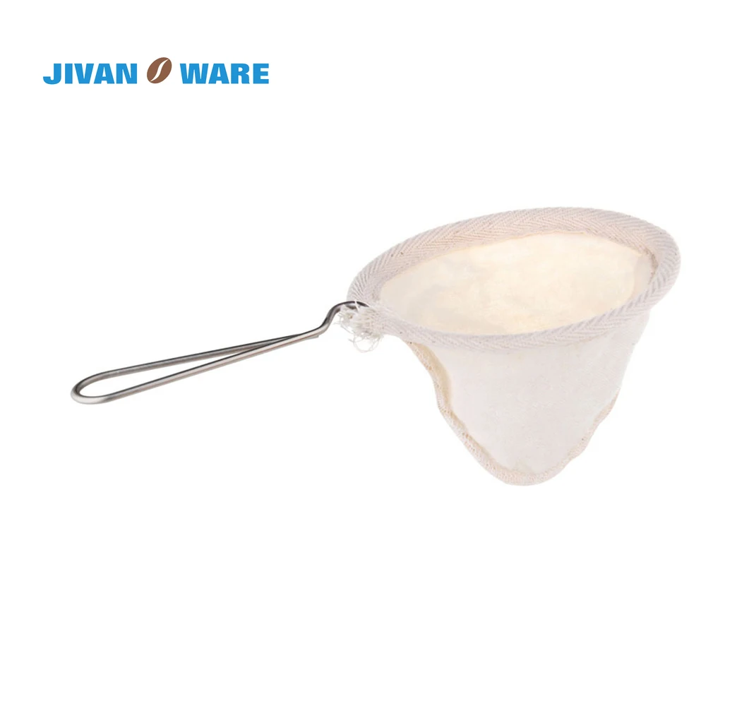 JIVANWARE 2 шт фланелевые ручные фильтры для кофе влагоотделитель эспрессо Pour OverHandle Bag