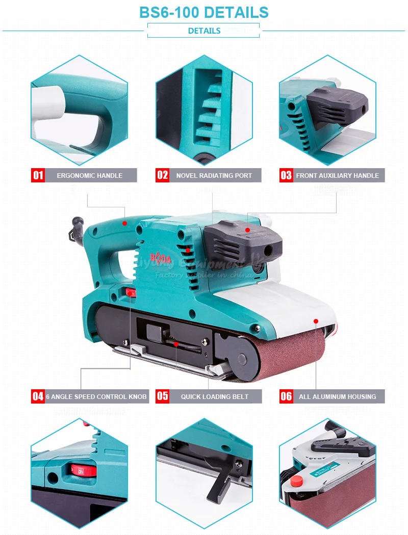 

Portable sand belt conveyor belt grinder 1400W Vertical Grinder