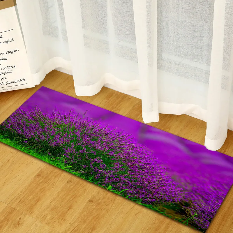 ct2023 Фиолетовый Лавандовый половик с цветочным рисунком кухня пол коврик Carpetd для гостиной ванная комната прикроватный матд Открытый коврик у входной двери - Color: ct2023