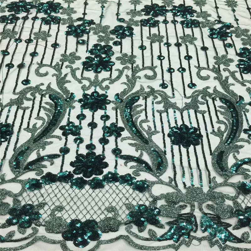 Most popular France mesh fabric sequin tulle lace for Nigerianweddings high quality french sequins DP95B-2 | Дом и сад