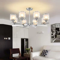 modern chandelier chrome metal led chandeliers lighting crystal living room led pendant chandeliers lights bedroom lights