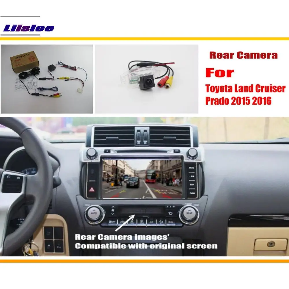 

For Toyota Land Cruiser Prado 2015 2016 Rear View Back Up Camera RCA HD CCD CAM OEM Display Reversing Image Upgrade Kit