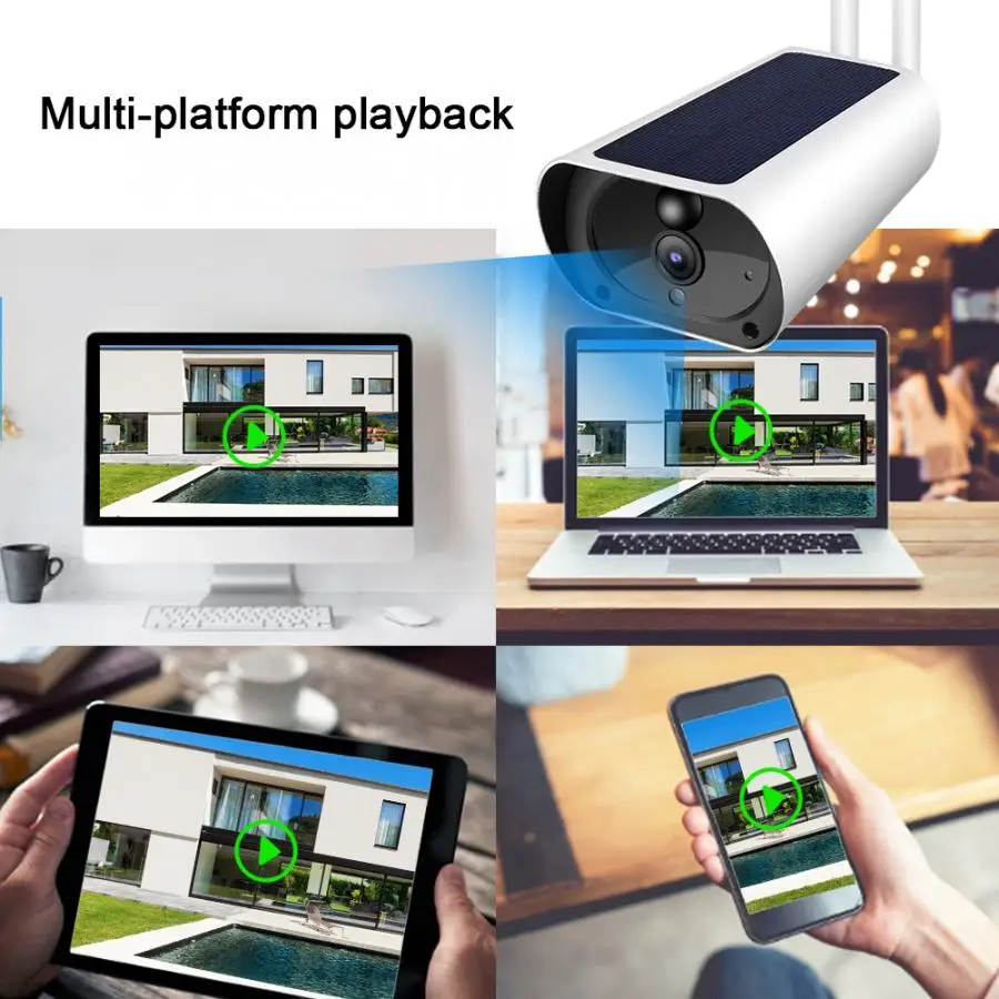 Беспроводная wi fi камера на солнечной батарее с 4 кратным увеличением 1080P