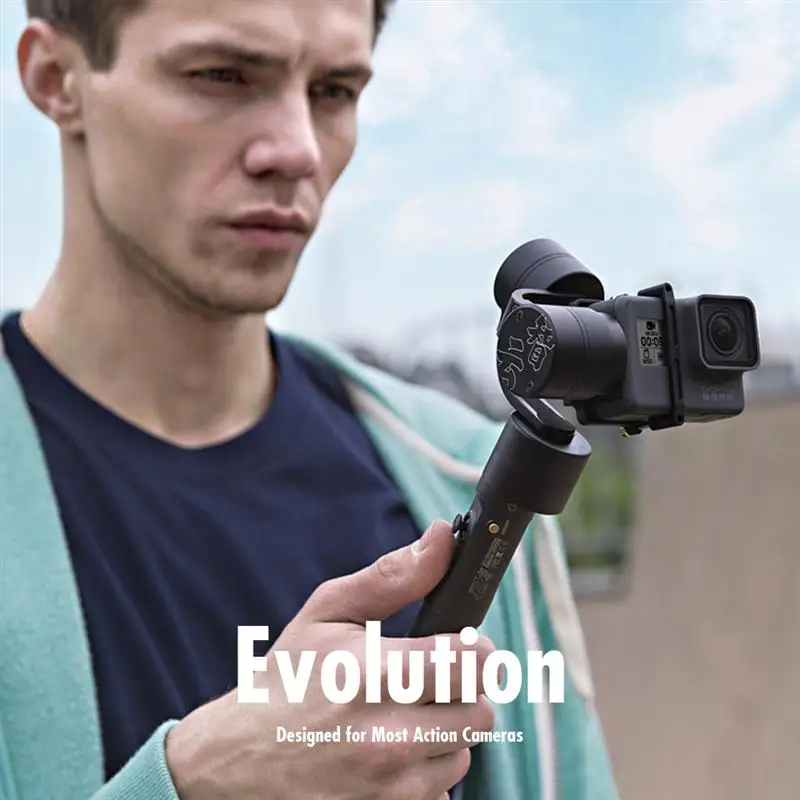 Zhiyun Z1 EVOLUTION 3-осевой и портативный монопод с шарнирным замком с бесщеточным двигателем 320 градусов перемещение ручной шарнирный стабилизатор для камеры GoPro для GoPro sjcam YI экшн-камер