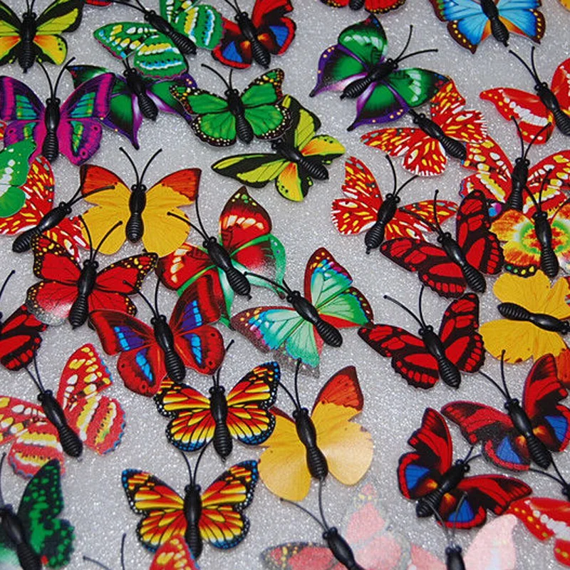 

6 x Mixed Butterfly Decorations Party Supplies The simulation of insects 4cm