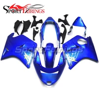 complete full fairing kit for honda cbr1100 xx year 97 07 1997 2000 2004 2005 2006 2007 abs fairing kit bodywork blue cowlings