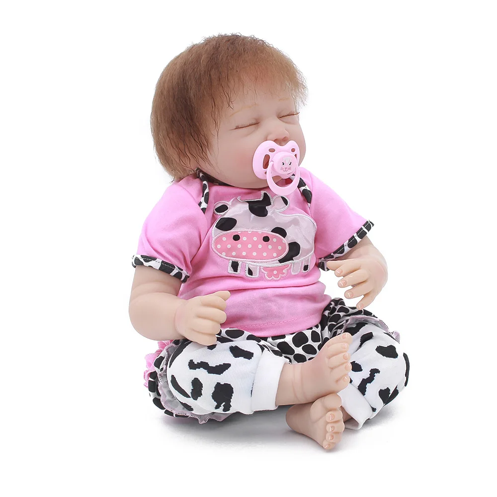 Кукла реборн силиконовая 20 дюймов мягкая на ощупь реалистичный вид для