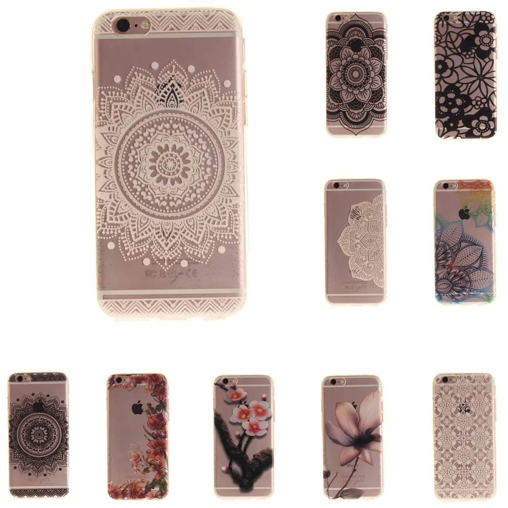 Чехол для iphone 7 искусство печати кремния 6 Coque мягкий ацтекский цветы Богемия