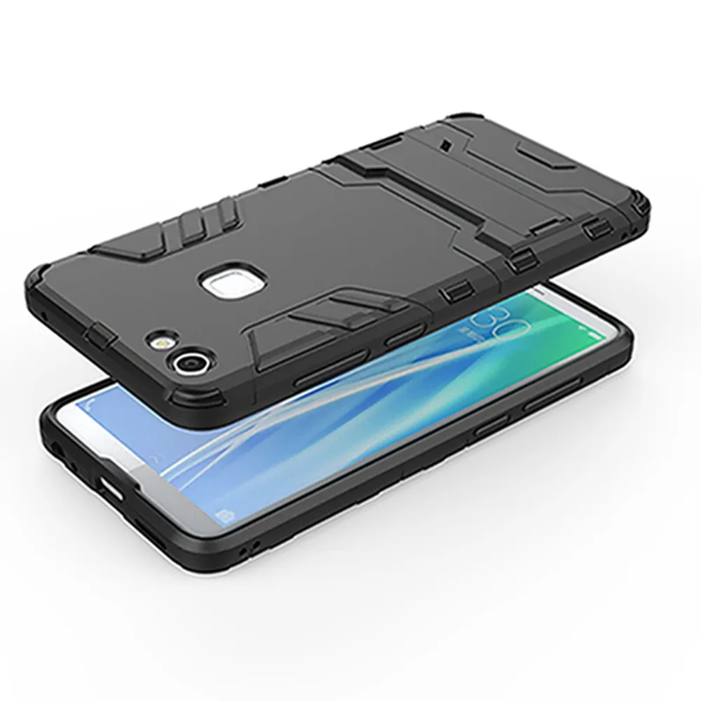 ДЛЯ VIVO V7 V3 V5 Max Plus Мягкие TPU & PC Пластик Гибридный Панцири антидетонационных чехол