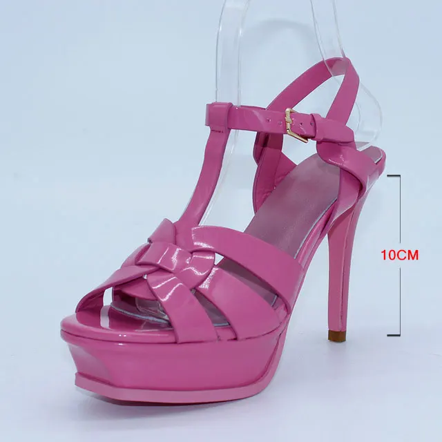 pink Coolcept/босоножки на высоком каблуке из натуральной кожи; женская пикантная обувь на каблуке 10 см и 14 см; модная женская обувь; Лидер продаж; Размеры 33-40; R4425 - Цвет: pink