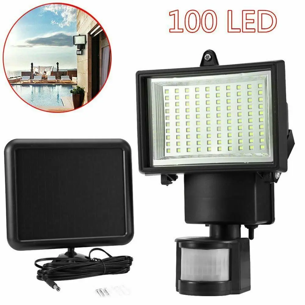 100 светодиодный солнечный Мощность потолочные светильник Сенсор движение