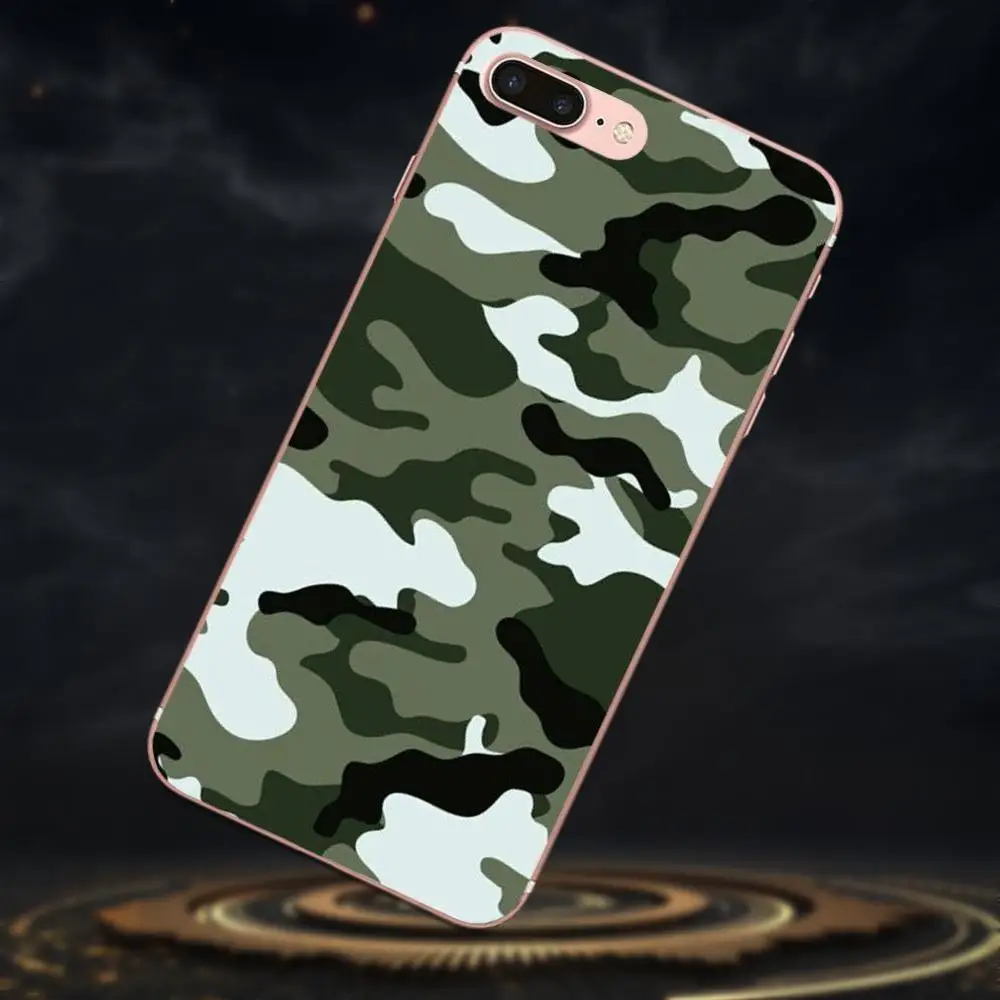 Зеленый армейский Камуфляжный мягкий чехол из ТПУ с принтом для Huawei Mate 7 8 9 10 20 P8 P9