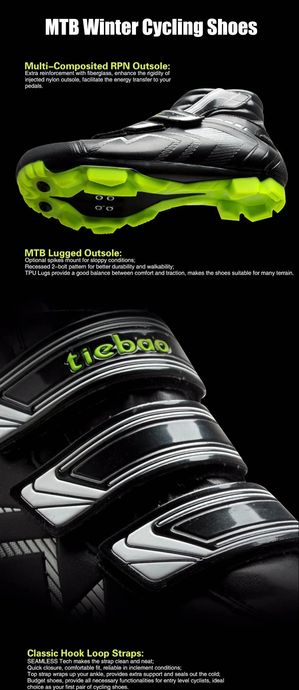 TIEBAO/зимняя обувь для горного велосипеда; zapatillas ciclismo mtb; самоблокирующиеся ; мужские ботинки; ciclismo invierno; обувь для езды на велосипеде