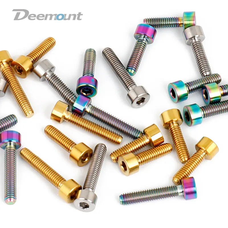 Deemount 5 шт./лот болты для велосипедного троса M4 * 13 20 титановый болт переключения