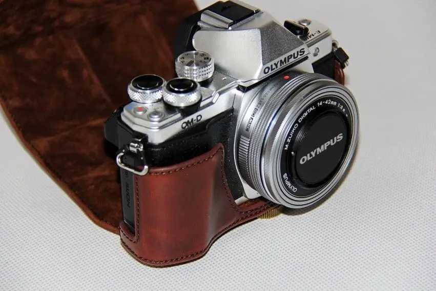 Чехол для фотоаппарата Olympus из искусственной кожи Mark III EM10III EM10 чехол с ремешком и