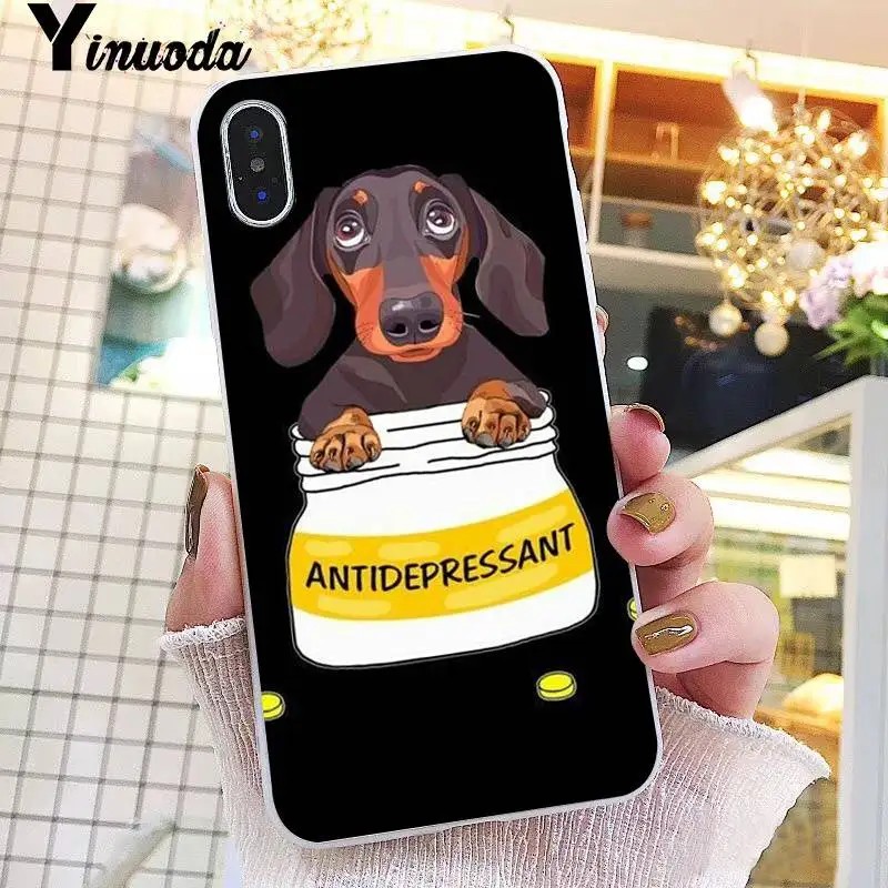 Yinuoda животные Собаки такса мягкий чехол для телефона iPhone 8 7 6 6S Plus X XS MAX 5 5S SE XR 10 чехол 11 pro max
