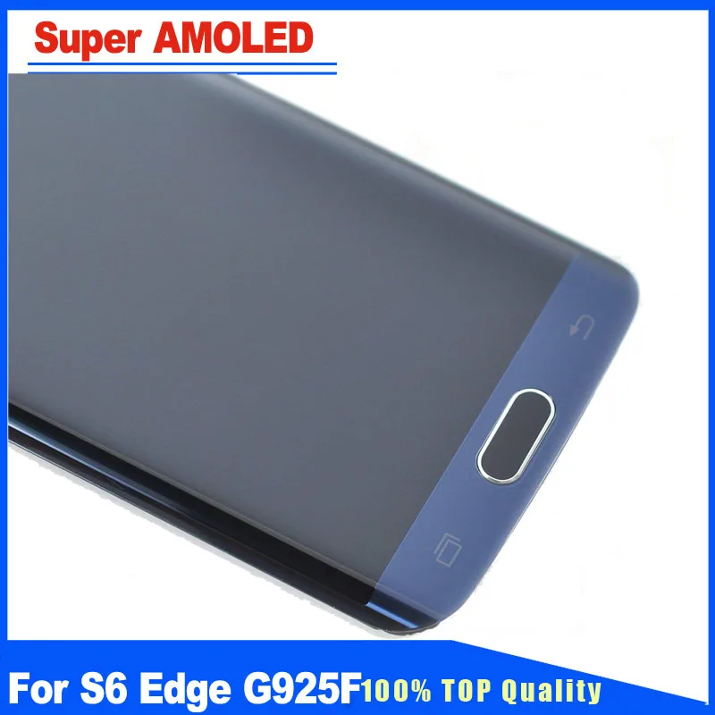 Для samsung Galaxy S6 Edge G925 G925F Белый Синий Золотой ЖК дисплей сенсорный экран дигитайзер