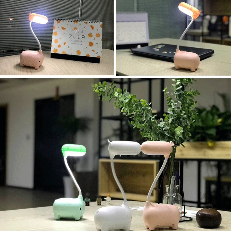 3W led Table Lamp giraffe cute desk Light USB Charging light for child bedroom Adjustable Flexible Desk Reading Study | Лампы и