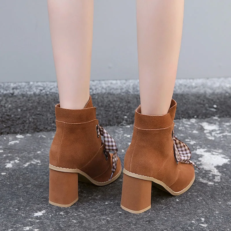 Женские ботильоны новый стиль zapatos mujer теплые туфли-лодочки с круглым носком