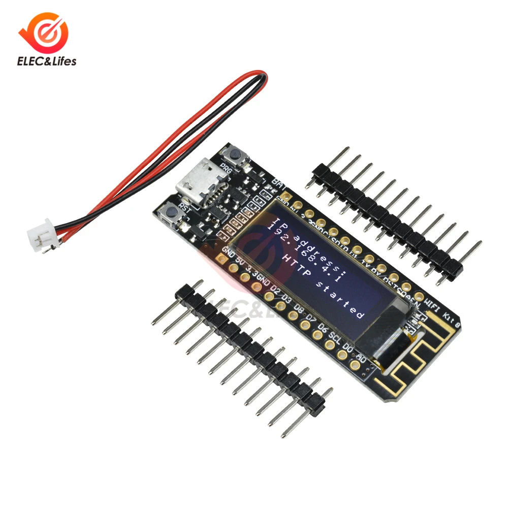 Плата макетная NodeMcu с OLED дисплеем 0 91 дюйма ESP8266 плата Wi Fi CP2104 32 Мб Flash ESP 8266 модуль