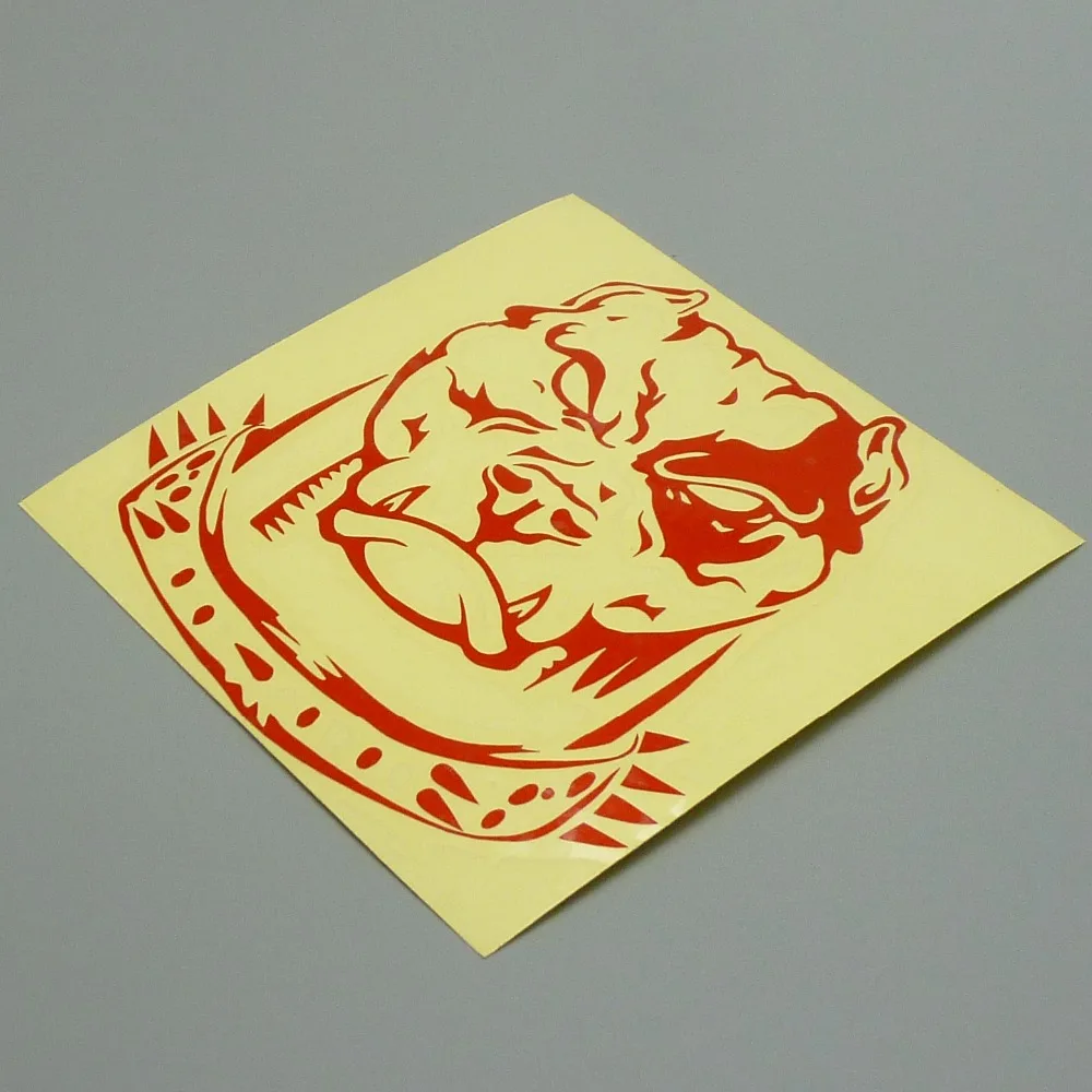 Виниловая наклейка XGS для автомобиля 12x12 см питбулл собака с воротником мотоцикла